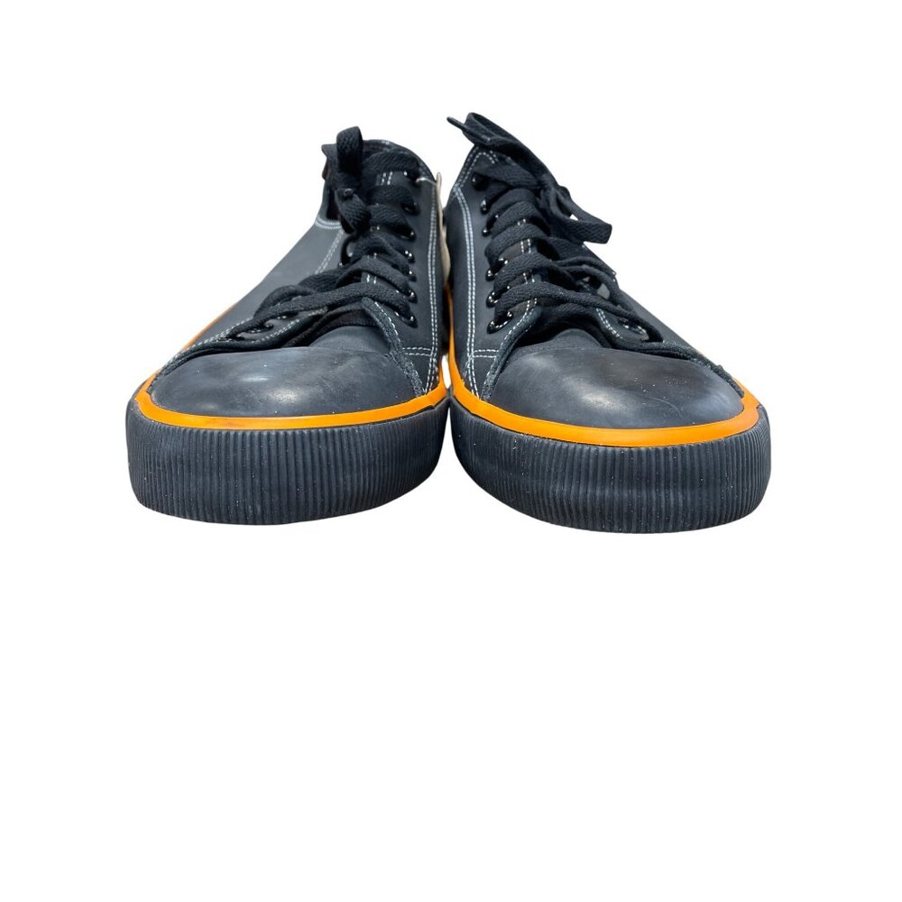 Harley-Davidson Mens Low-Top Vulcon Black Orange Sneakers Size 13 SKU 9405 - Picture 12 of 16